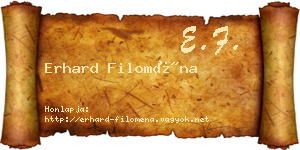 Erhard Filoména névjegykártya